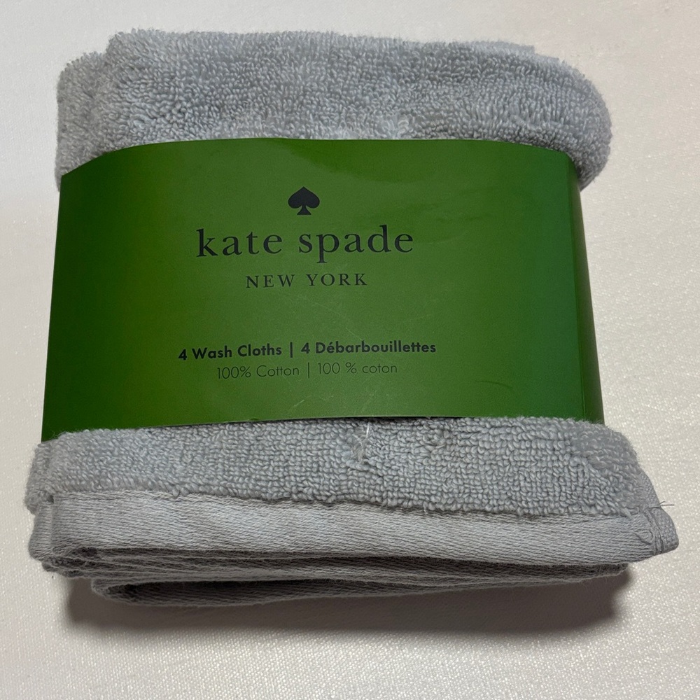 Kate Spade blue wash cloth set